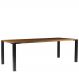 Mesa Sala de Jantar Cozinha Bladel 160cm Grafite Madeira Maciça Rustic Brown G54 - Gran Belo
