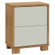 Mesa de Cabeceira 2 Gavetas 54cm Click D03 Freijó Off White - Lyam Decor