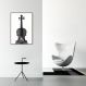 Quadro Instrumento Musical Violino 43x30 Filete Marrom