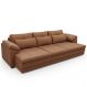 Sofá Retrátil Para Sala de Estar 3 Lugares 257cm Riza S03 Couro Soft Mel - Lyam Decor