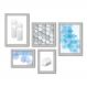 Kit Com 5 Quadros Decorativos - Abstrato Geometria Hexagono - 014kq01b