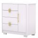 Cômoda Sapateira 4 Gavetas Clarabella Branco/Camarim