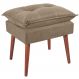Puff Puf Opall Pes Palito 55x40cm Suede Marrom Claro MPassos