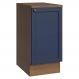 Balcão de Cozinha 40 cm 1 Porta Rustic/Azul Vik Madesa