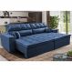 Sofá Retrátil e Reclinável 2,32m Luxos Cama inBox Velusoft Azul