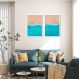 Quadro Beira Mar 62x43 2-43x30 Caixa Branco