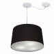 Pendente Cone Com Desvio Md-4281 Cúpula30/40x45cm Preto - Bivolt