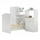 Quarto Infantil Completo com Berço e Armários Gominha Multimóveis BB2869 Branco