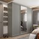 Image of Guarda-Roupa Casal com 1 Espelho Geneve 3 Portas 4 Gavetas Cinza MO895CL27OAMMOB