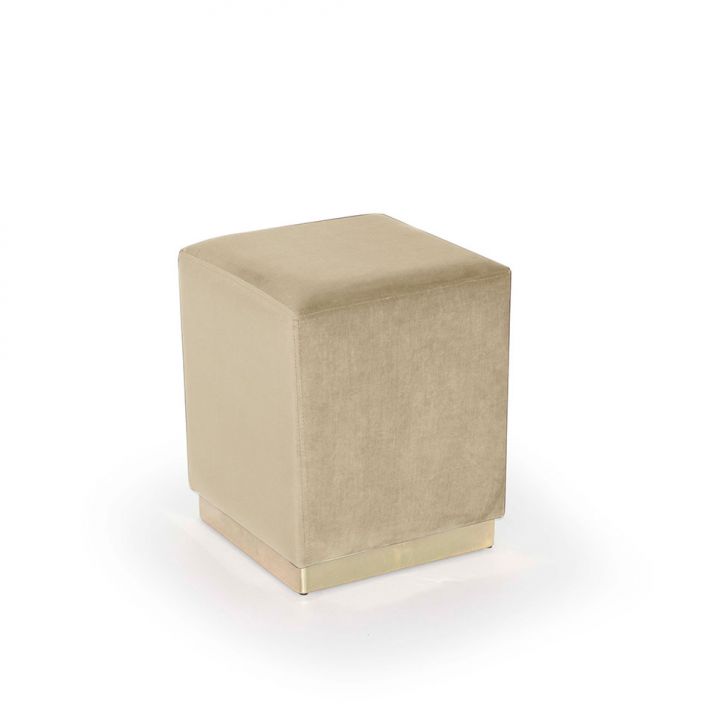 Puff Diks Veludo Creme