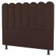 Cabeceira Cama Box Solteiro Lana 90cm Suede Marrom - Desk Design