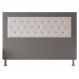 Cabeceira King 1,95m Havana Suede Cinza com Corino Branco - Pallazio
