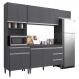 Cozinha Modulada 5 Peças 241 cm Andreia Cinza REAJL