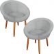 Kit 2 Poltronas moderna confortável para Sala de espera MOBLAN decor
