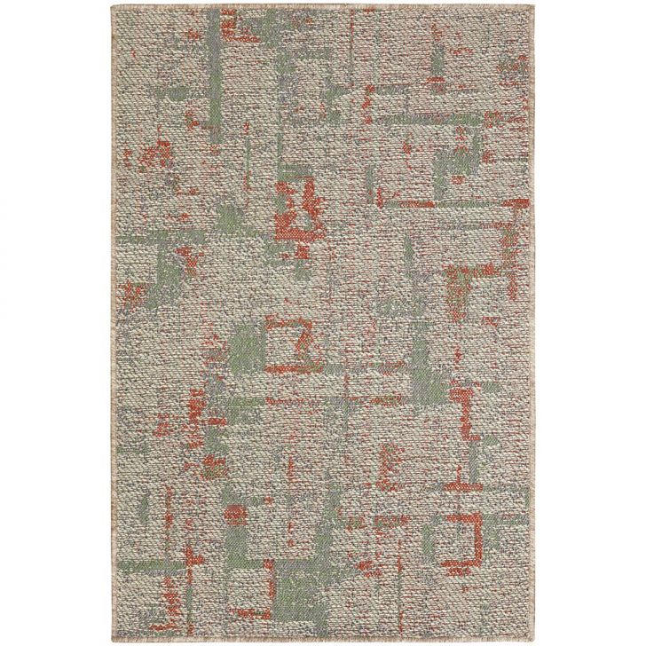 Tapete New Colors Prático Retangular (150x200cm) Cinza e Laranja