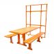 Conjunto Dobrável de Parede Para Churrasco 2,2m 2 Bancos | Banquetas Madeira Maciça Eucalipto