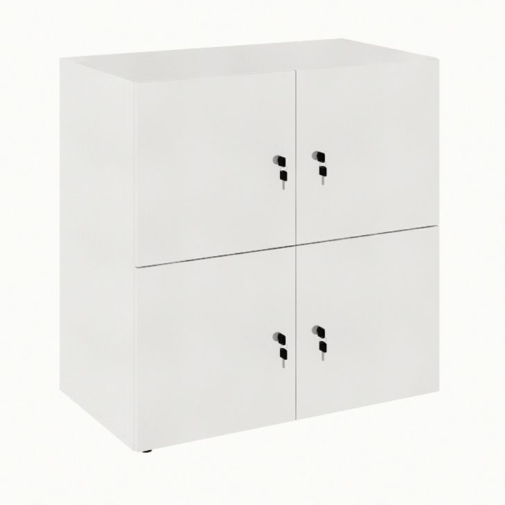 Armário Locker Duplo Module 4 PT Branco