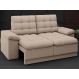 Sofá Confort 1,80m Assento Retrátil e Reclinável Velosuede Capuccino - NETSOFAS
