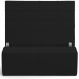 Kit Cabeceira Cama Box Casal 140cm com Calçadeira Roma W01 Suede Preto - Lyam