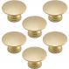 Kit 6 Puxadores 200 Tucson Ponto Dourado Para Móveis Armários e Gavetas