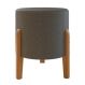 Kit Puff Banqueta Domus Decorativo Luxo Cor Cinza