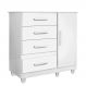 Cômoda Florença 1 Porta 4 Gavetas Benetil Branco