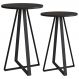 Conjunto 2 Mesas Laterais Sala Estar 27958 Preto Artesano