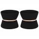 Kit 02 Puffs Decorativo Sala de Estar 45cm Dhaka Veludo Preto - Gran Belo