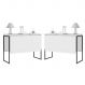 Conjunto de Buffets Industriais Milão Branco Preto