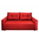 Sofá-Cama Casal 3 Lugares Trancoso Suede Liso Vermelho
