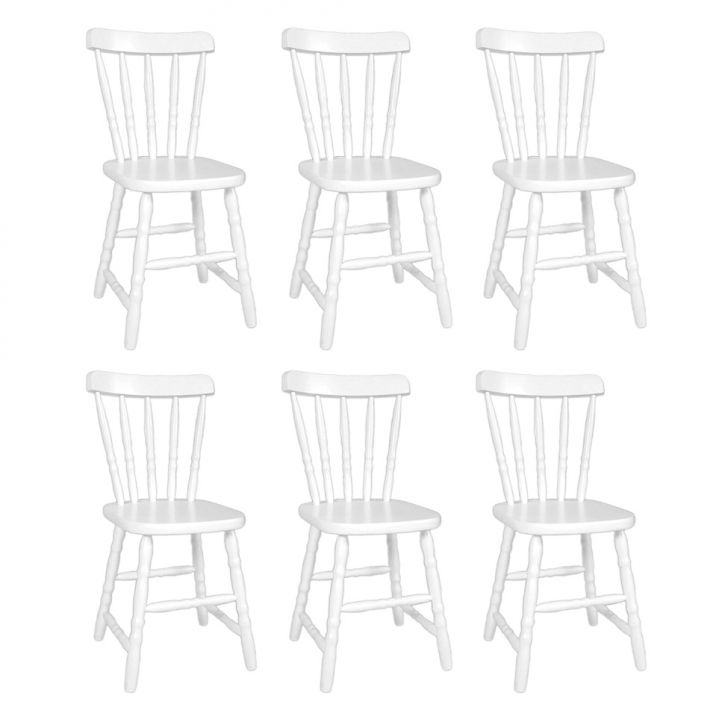 Conjunto com 6 Cadeiras Dalas Branco