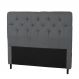 Cabeceira Casal King 195cm Para Cama Box Ravena Suede Cinza - DS Estofados