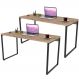 Kit 02 Mesas Para Escritório Home Office Estilo Industrial Form C01 135 cm Carvalho - Lyam Decor