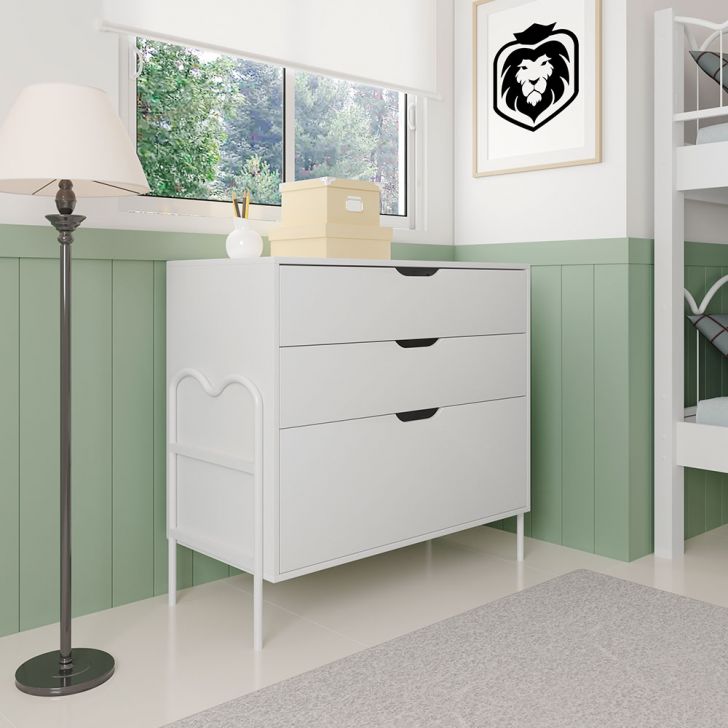 Cômoda Oasis 3 Gavetas Branca