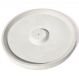 Porta Incenso Artesanal Redondo Liso 15cm em Cimento - Branco