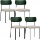 Kit 04 Cadeiras Para Sala De Jantar Melina L02 Facto Verde Musgo Linho Cru - Lyam Decor