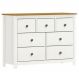 Cômoda 7 Gavetas Topázio - Branco e Freijó