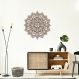 Quadro Escultura Mandala Floral Completa 90x84 Marrom