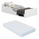 Cama Infantil Montessoriana com Colchão Incluso 70 x 150 cm Melissa Multimóveis FG2958 Branca