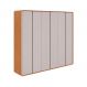 Image of Guarda-Roupa Casal Loop 100% MDF 6 Portas 6 Gavetas Amêndoa e Off White MO895CL17ORYMOB