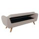 Recamier Bau Italia 1,60m Suede Bege - Inova Decor