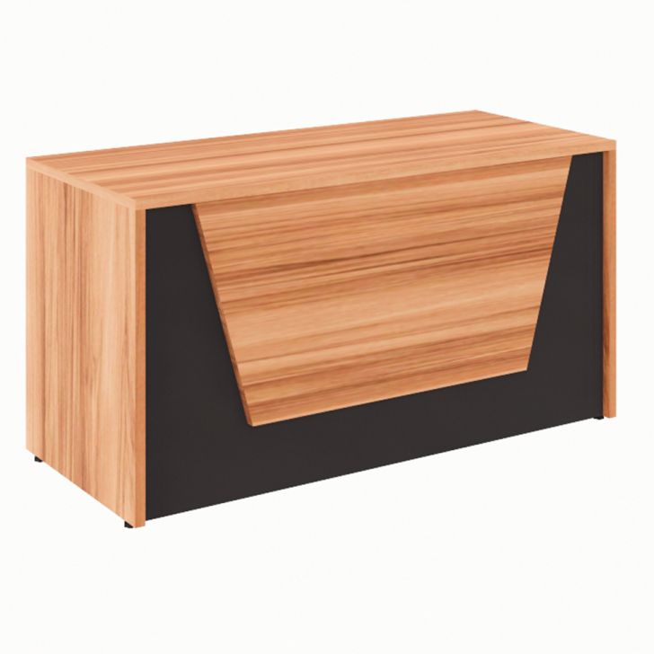 Balcão de Atendimento Recepção Nogal Sevilha e Preto 74x140 cm