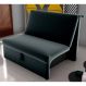 Sofá Cama 2 Lugares Ivan Veludo Inca Preto