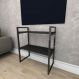 Rack estilo industrial aço cor preto prateleiras 30 cm cor preto modelo ind08prk