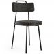 Cadeira Decorativa Estofada Para Sala De Jantar Barcelona L02 Linho Chumbo - Lyam Decor