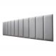 Placas Cabeceira Modulada Reta Adesiva King Estofada 200cm x 60cm Kit 10 Placas - Courino Cinza