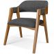Cadeira Para Sala de Jantar e Estar Living Estofada Suran L02 Linho Cinza Escuro - Lyam