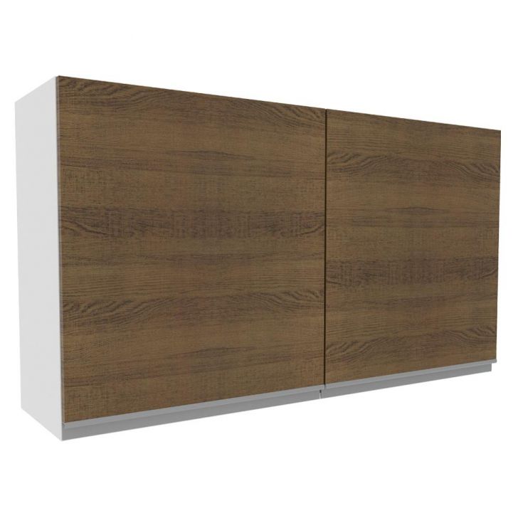 Armário De Cozinha Aéreo 100% MDF 120 cm 2 Portas Branco/Rustic Acordes Madesa