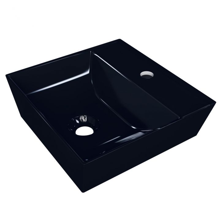 Cuba Pia de Apoio Para Banheiro Quadrada 33cm Aya C08 Preto - Mpozenato