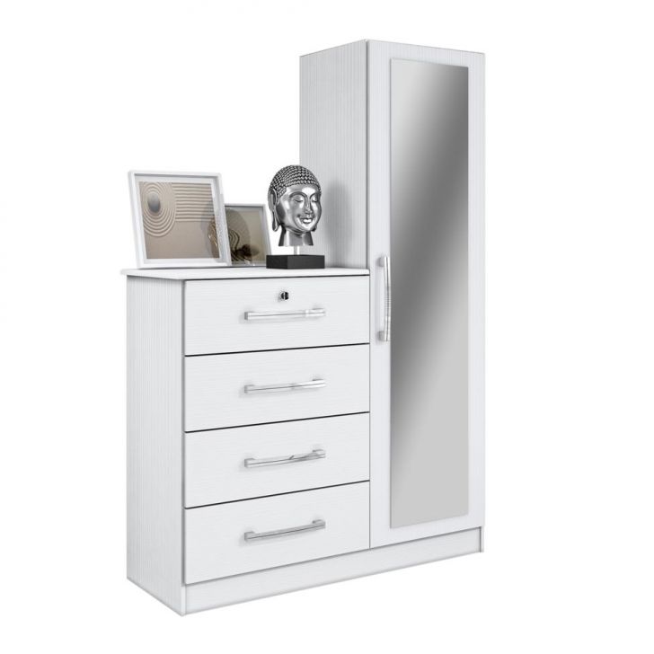 Cômoda Belize Plus 1 Porta 4 Gavetas Branco